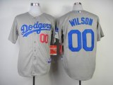 Los Angeles Dodgers Wilson #00 gray MLB Jerseys