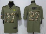 Nike Kansas City Chiefs 27 Hunt Olive Camo Carson 2017 Salute to Service Limited Jersey