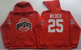 Ohio State Buckeyes WEBER #25 Red College Hooded Sweatshirt