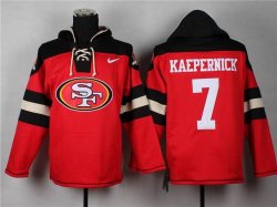 nike san francisco 49ers Colin Kaepernick 7 red black nfl Hooded Sweatshirt