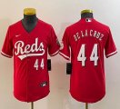 Youth Nike Cincinnati Reds #44 Elly De La Cruz red majestic baseball jerseys -BD