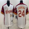 Majestic Venezuela Baseball #24 Miguel Cabrera White 2023 World Baseball Classic Replica Player Jersey