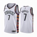 Nike Brooklyn Nets #7 Kevin Durant white NBA Jersey city version-XD