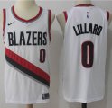 Nike Portland Trail Blazers #0 Damian Lillard white NBA Jerseys