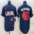 2023 World Cup #46 Paul Goldschmidt blue USA majestic baseball jerseys 05