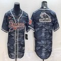 Nike Denver Broncos gray camo baseball jerseys Joint name-BD 01