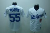 Los Angeles Dodgers Russell Martin 55# white mlb Jersey