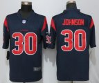 men nike Houston Texans 30 Johnson Navy Blue Color Rush Limited Jersey