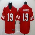 Men Nike 49ers #19 Deebo Samuel red Color Rush Limited Jersey 75th patch