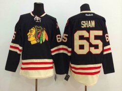 Reebok Chicago Blackhawks Andrew Shaw 65 black Ice hockey jerseys