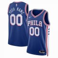 Customized Philadelphia 76ers blue basketball jerseys