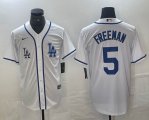 Nike Los Angeles Dodgers #5 Freddie Freeman white MLB baseball Jersey Joint name -BD 01