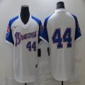 Nike Atlanta Braves #44 Hank Aaron white majestic Mlb baseball Jersey-BD