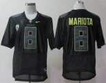 Nike Oregon Ducks Marcus Mariota 8 Black Pro Combat Pac-12 2012 NCAA Jerseys