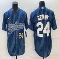 Nike Los Angeles Dodgers #24 Kobe Bryant blue majestic baseball Jerseys Joint name -BD 04