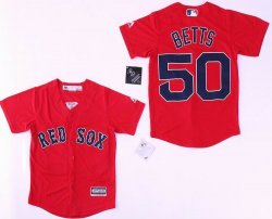 Boston Red Sox #50 Mookie Betts red majestic baseball Jersey