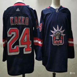 Adidas New York Rangers #24 Kaapo Kakko dark blue NHL Jerseys-PD