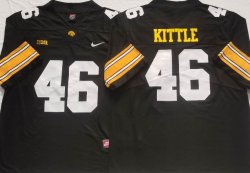 George Kittle Iowa Hawkeyes #46 Limited Black College Football Jersey-pns