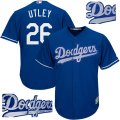 Custom Los Angeles Dodgers #26 Chase Utley blue fashion majestic baseball Jersey