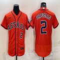 Nike Houston Astros #2 Alex Bregman orange Flexbase Authentic Collection Jersey-BD 01