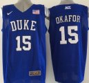 Duke Blue Devils #15 Jahlil Okafor Blue Basketball Stitched NCAA Jersey