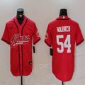 Nike San Francisco 49ers #54 Fred Warner red baseball jerseys Joint name-BD 02