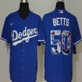 Nike Los Angeles Dodgers #50 Mookie Betts Blue Fashion Majestic Baseball Jerseys-WL 01