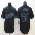 Nike Los Angeles Dodgers Mookie Betts black majestic baseball Jersey-BD