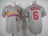 St Louis Cardinals Stan Musial #6 Jerseys Gray MLB Jerseys