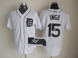 Detroit Tigers #15 INGE white MLB signature Jerseys