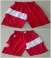 Nike Toronto Raptors red Stitched NBA shorts-TY