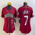 Women 2023 World Cup Mexico #7 Julio Urias red majestic baseball jerseys 18