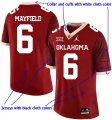 Custom 2018 Oklahoma Sooners #6 Baker Mayfield black New College Football Jersey-Change to black cloth