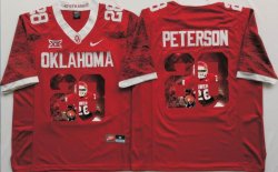 Oklahoma Sooners #28 Adrian Peterson red fashion college football jersey