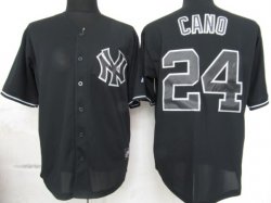 New York Yankees #24 Robinson Cano Black Fashion MLB Jerseys-ZH