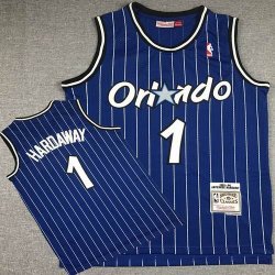 Orlando Magic #1 Penny Hardaway Throwback blue basketball jersey-XD