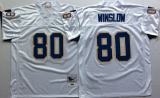 San Diego Chargers #80 Kellen Winslow white Throwback nfl jersey