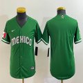 Women 2023 World Cup Mexico blank green majestic baseball jerseys (9)