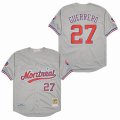 Montreal Expos #27 Vladimir Guerrero 1997 gray throwback baseball jerseys