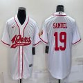 Nike 49ers #19 Deebo Samuel white baseball jerseys Joint name-BD