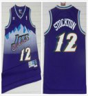 Utah Jazz John Stockton #12 Purple new NBA Jerseys