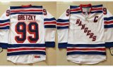 2014 New York Rangers 99 Wayne Gretzky White hockey jerseys C patch