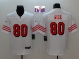 Nike 49ers #80 Jerry Rice White Color Rush Limited Jersey