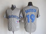 Toronto Blue Jays 19 Jose Bautista gray majestic baseball Jerseys