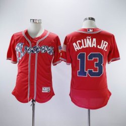 Atlanta Braves #13 Ronald Acuna Jr. red Flexbase Authentic Collection Jersey