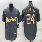 2022 MLB All-Star Nike Detroit Tigers #24 Miguel Cabrera gray majestic baseball jerseys-BD