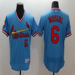 2016 St Louis Cardinals #6 Stan Musial skyblue Flexbase Authentic Collection Jersey