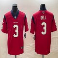 Nike Houston Texans # 3 Tank Dell red Color Rush Limited Jersey-BD