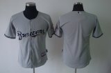 Milwaukee Brewers Blank Gray MLB Jerseys