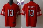 Youth Nike San Francisco 49ers #13 Brock Purdy Red Throwback Color Rush Limited Jersey